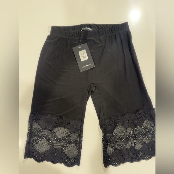 None Pants - NWT Biker Lace Trim Shorts